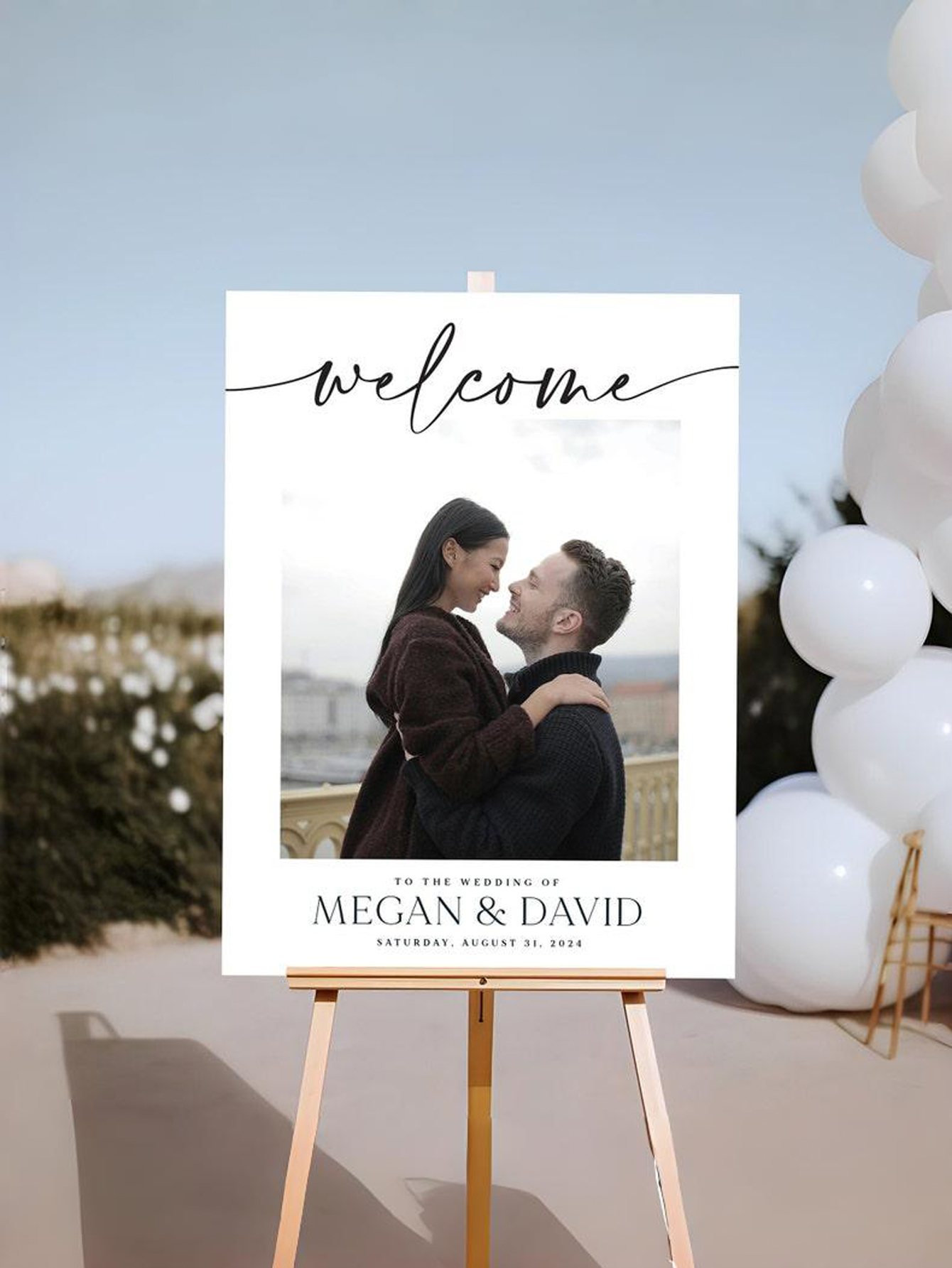 Custom Photo Wedding Welcome Sign Wedding Decor Display